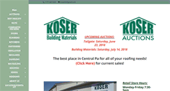 Desktop Screenshot of koserbuildingmaterials.com