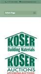 Mobile Screenshot of koserbuildingmaterials.com